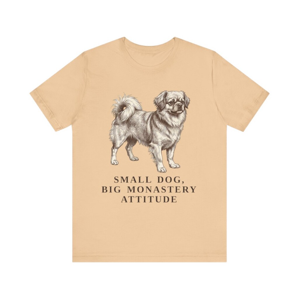 Tibetan Spaniel Humor Shirt, Vintage Dog Sketch Tee, Dog Humor Gift