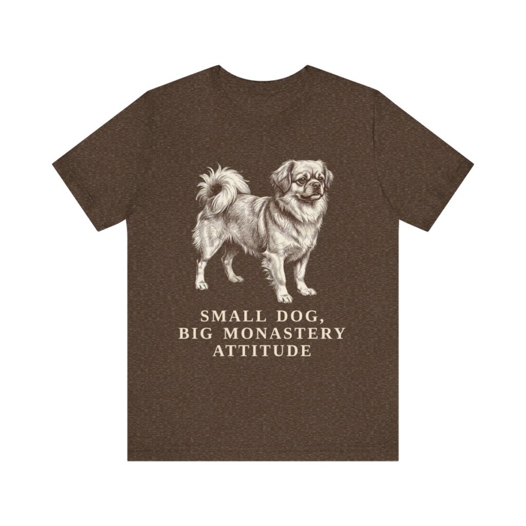 Tibetan Spaniel Humor Shirt, Vintage Dog Sketch Tee, Dog Humor Gift