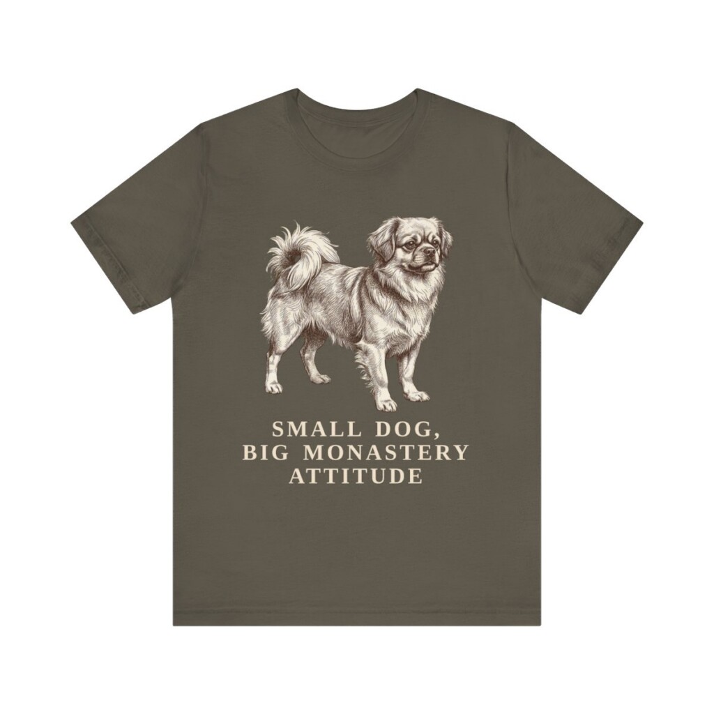 Tibetan Spaniel Humor Shirt, Vintage Dog Sketch Tee, Dog Humor Gift