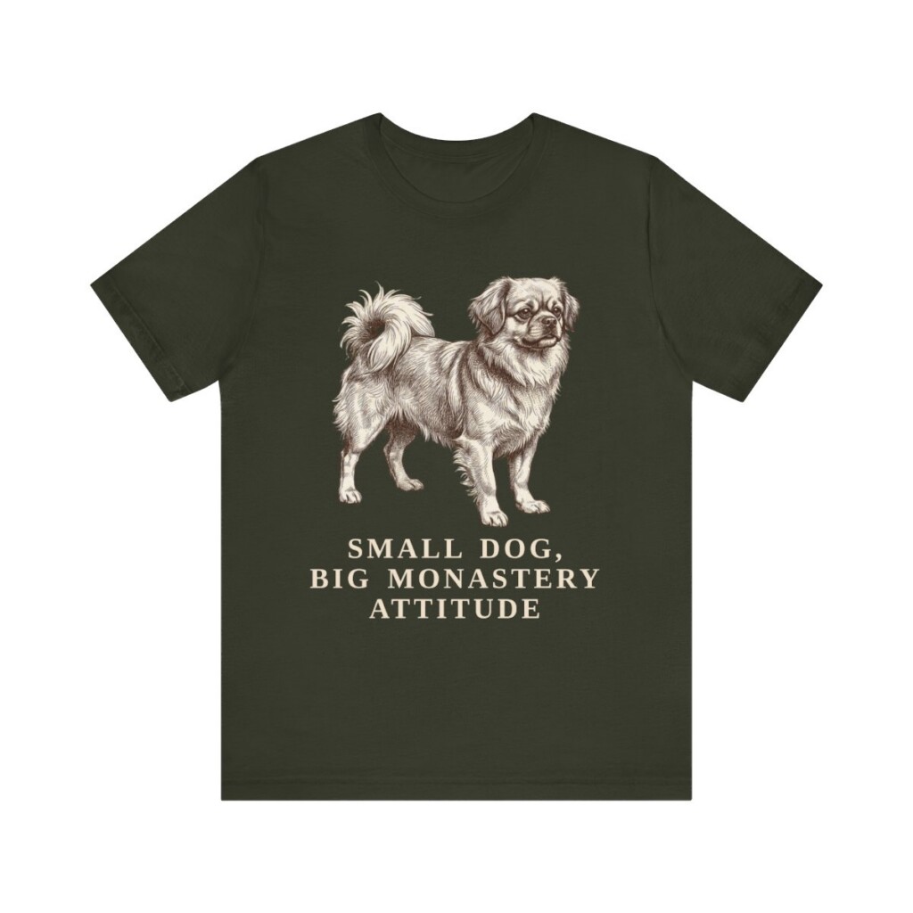Tibetan Spaniel Humor Shirt, Vintage Dog Sketch Tee, Dog Humor Gift