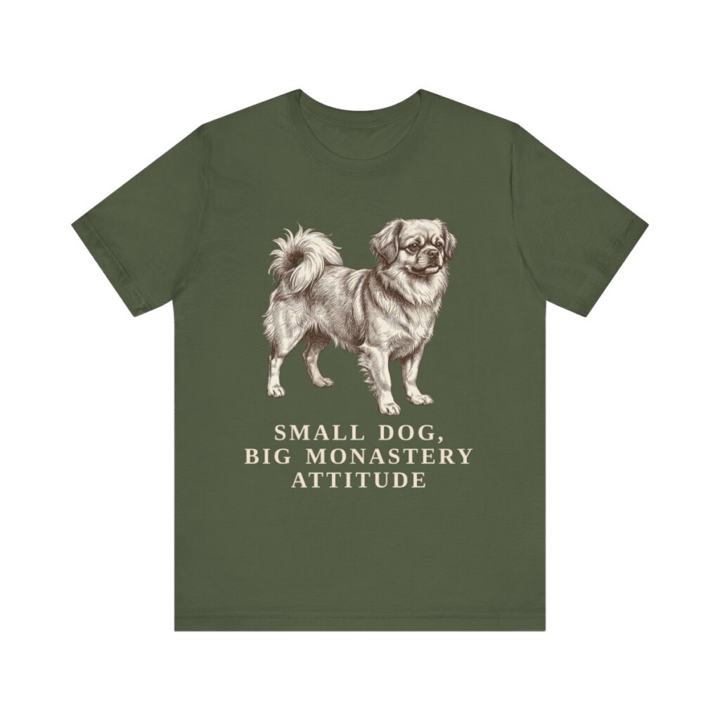 Tibetan Spaniel Humor Shirt, Vintage Dog Sketch Tee, Dog Humor Gift