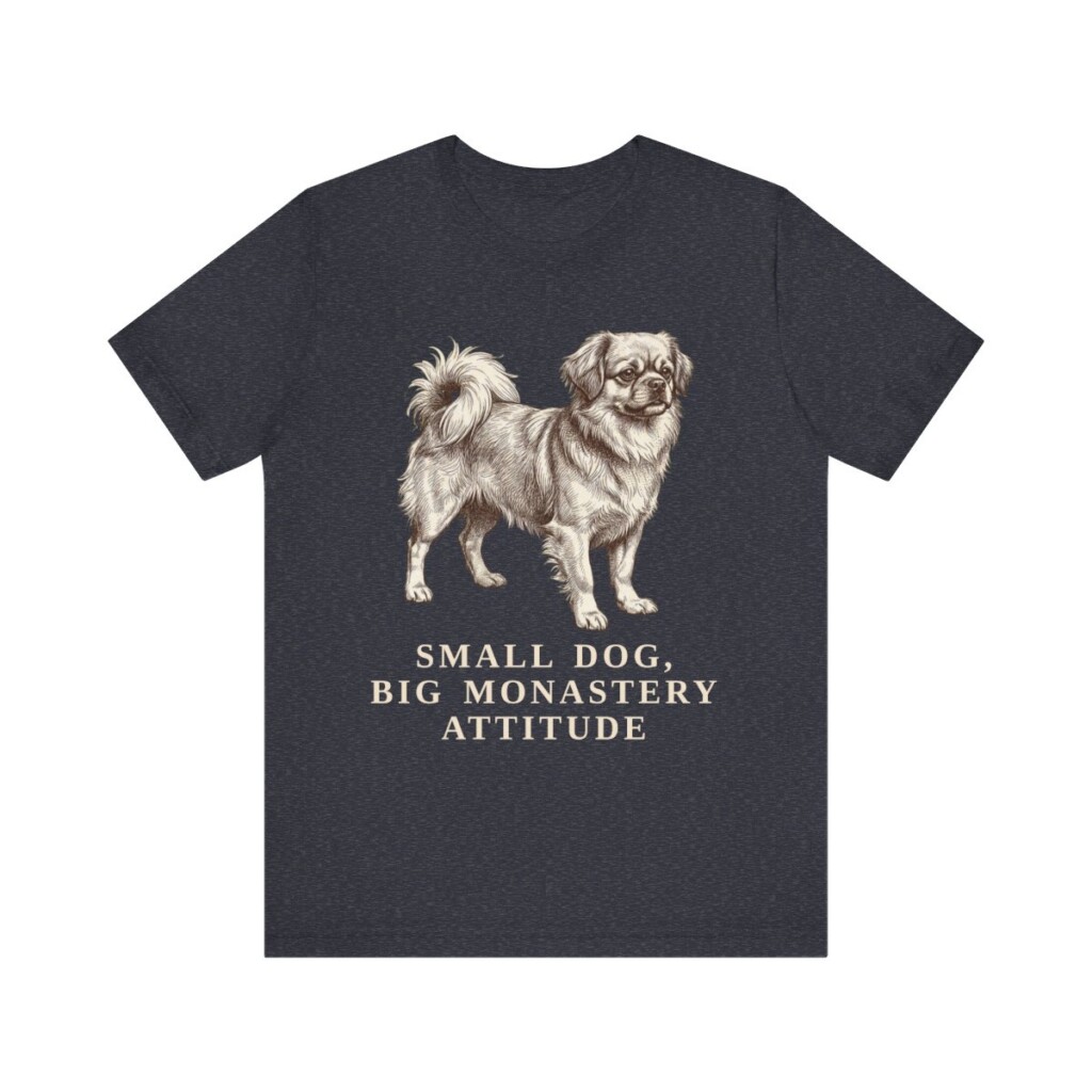 Tibetan Spaniel Humor Shirt, Vintage Dog Sketch Tee, Dog Humor Gift