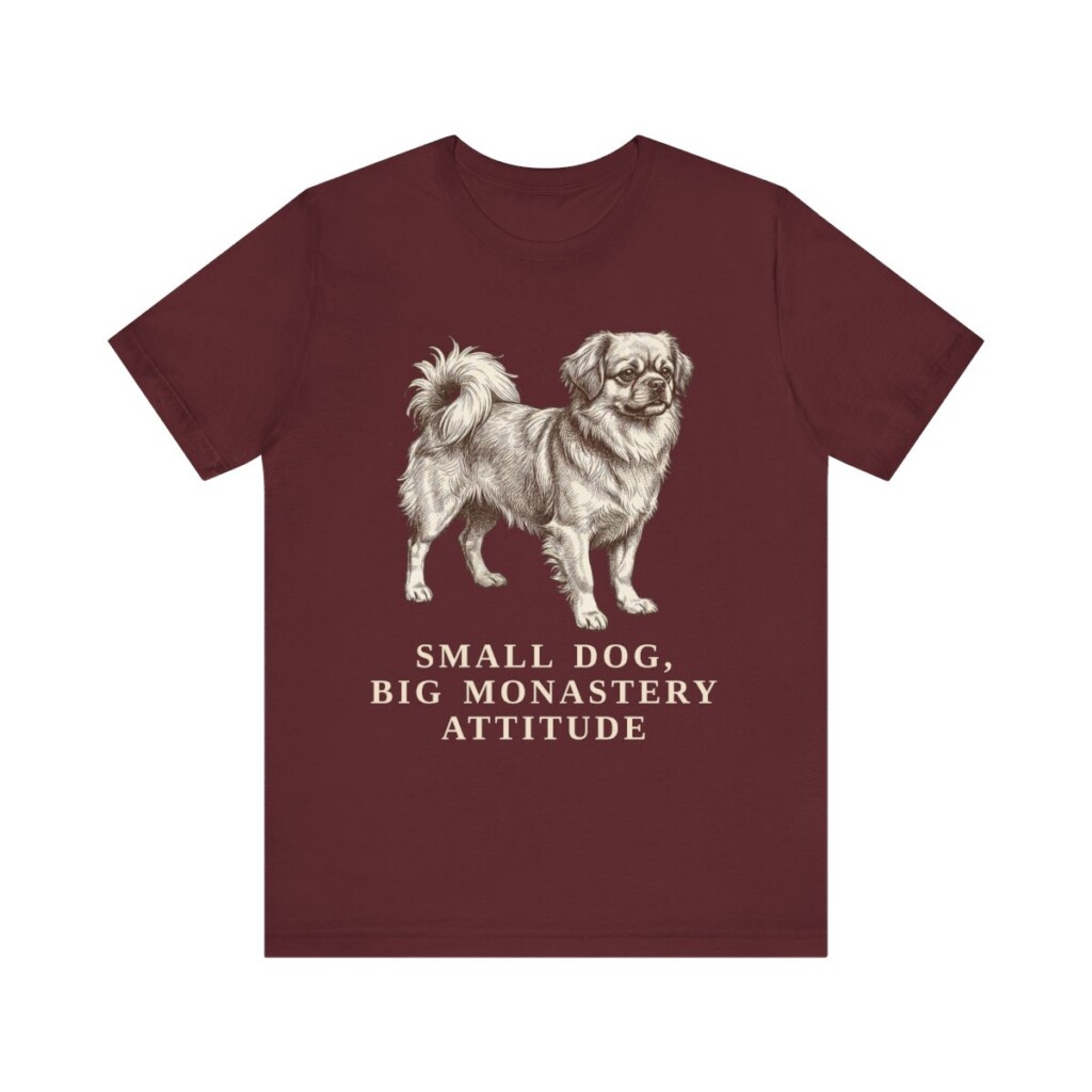 Tibetan Spaniel Humor Shirt, Vintage Dog Sketch Tee, Dog Humor Gift