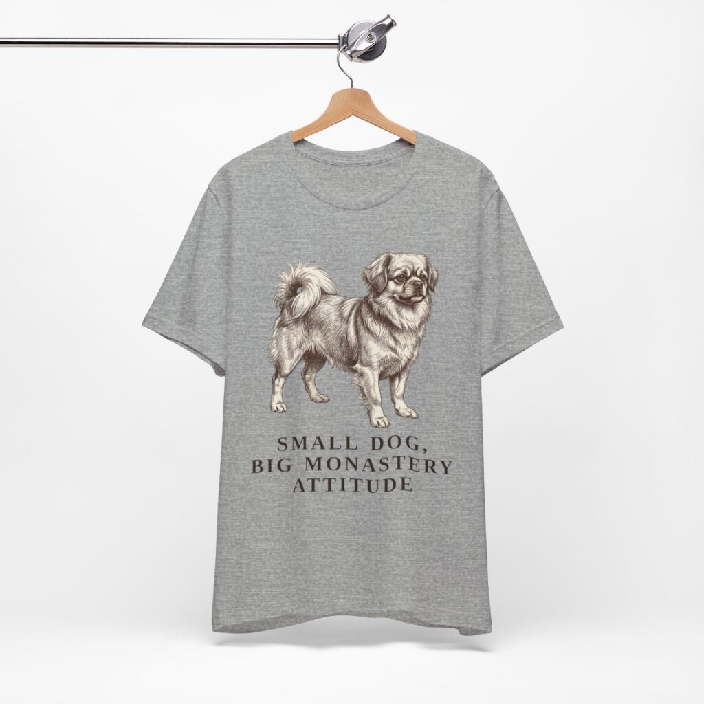 Tibetan Spaniel Humor Shirt, Vintage Dog Sketch Tee, Dog Humor Gift