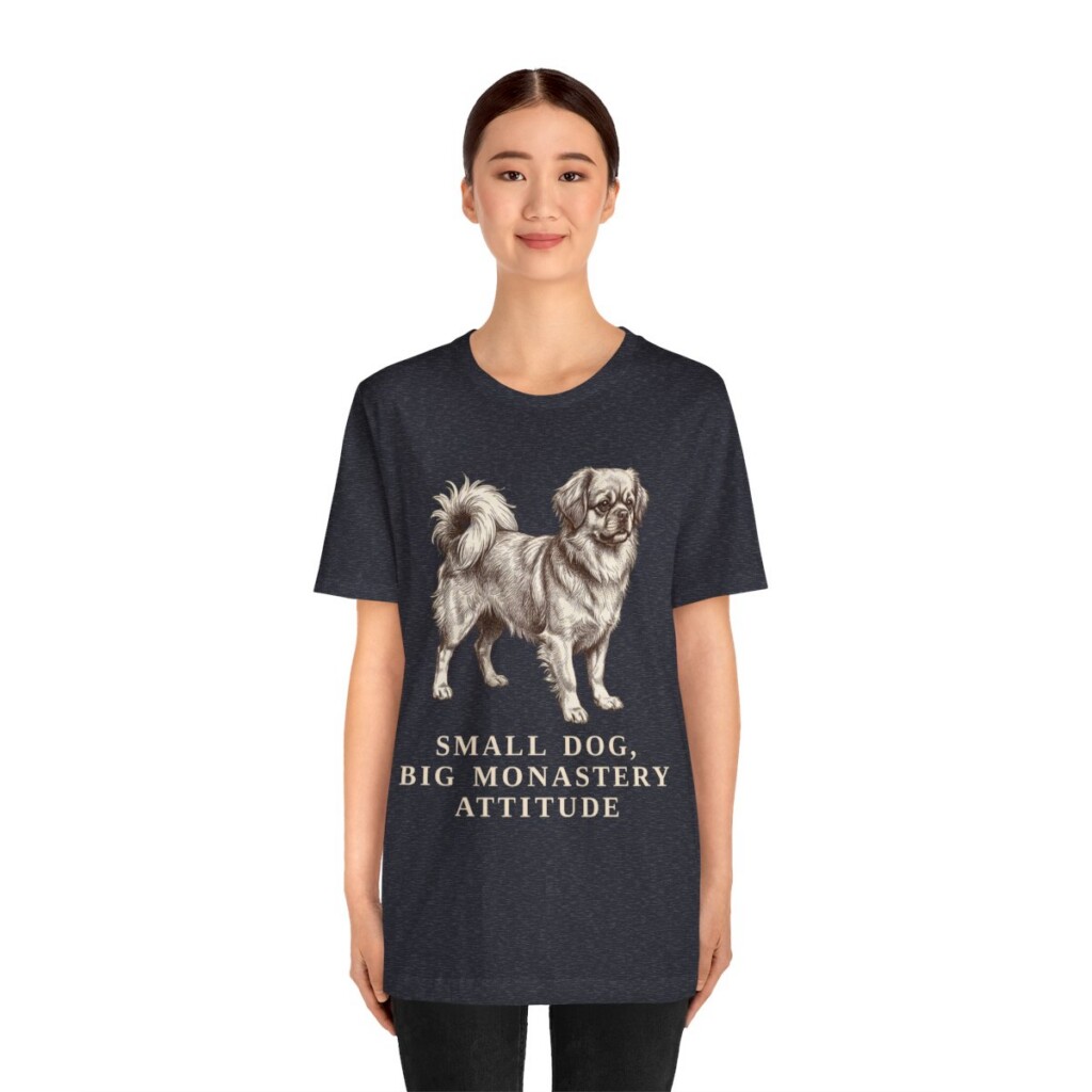 Tibetan Spaniel Humor Shirt, Vintage Dog Sketch Tee, Dog Humor Gift