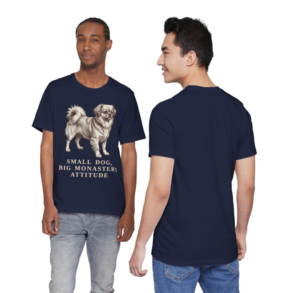 Tibetan Spaniel Humor Shirt, Vintage Dog Sketch Tee, Dog Humor Gift