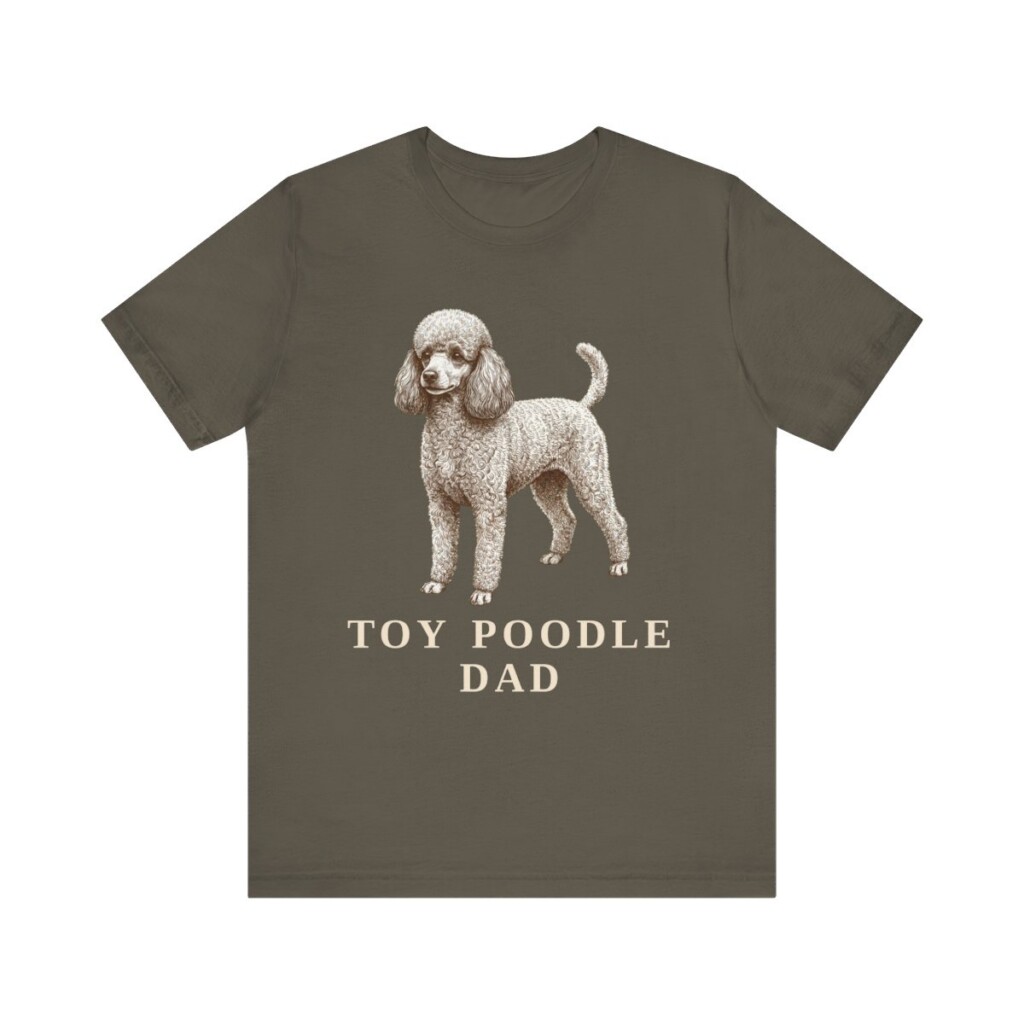 Toy Poodle Dad Shirt, Vintage Dog Sketch Tee, Dog Dad Gift