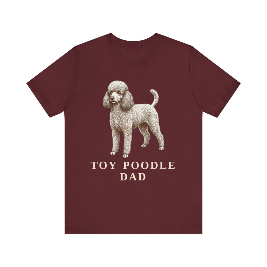 Toy Poodle Dad Shirt, Vintage Dog Sketch Tee, Dog Dad Gift