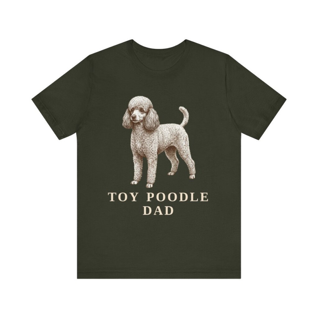 Toy Poodle Dad Shirt, Vintage Dog Sketch Tee, Dog Dad Gift