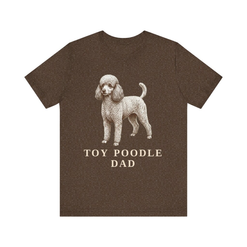 Toy Poodle Dad Shirt, Vintage Dog Sketch Tee, Dog Dad Gift
