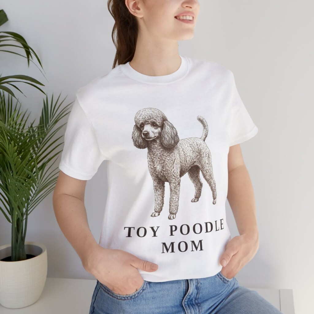 Toy Poodle Mom Shirt, Vintage Dog Sketch Tee, Dog Mom Gift