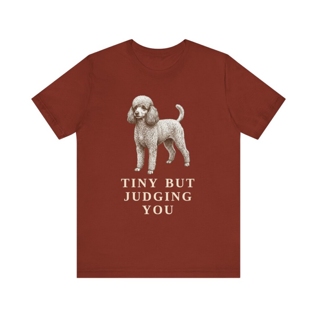 Toy Poodle Humor Shirt, Vintage Dog Sketch Tee, Dog Humor Gift