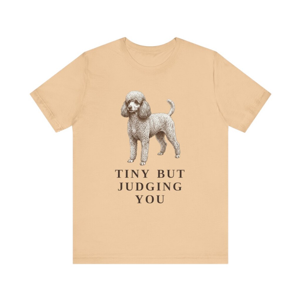 Toy Poodle Humor Shirt, Vintage Dog Sketch Tee, Dog Humor Gift