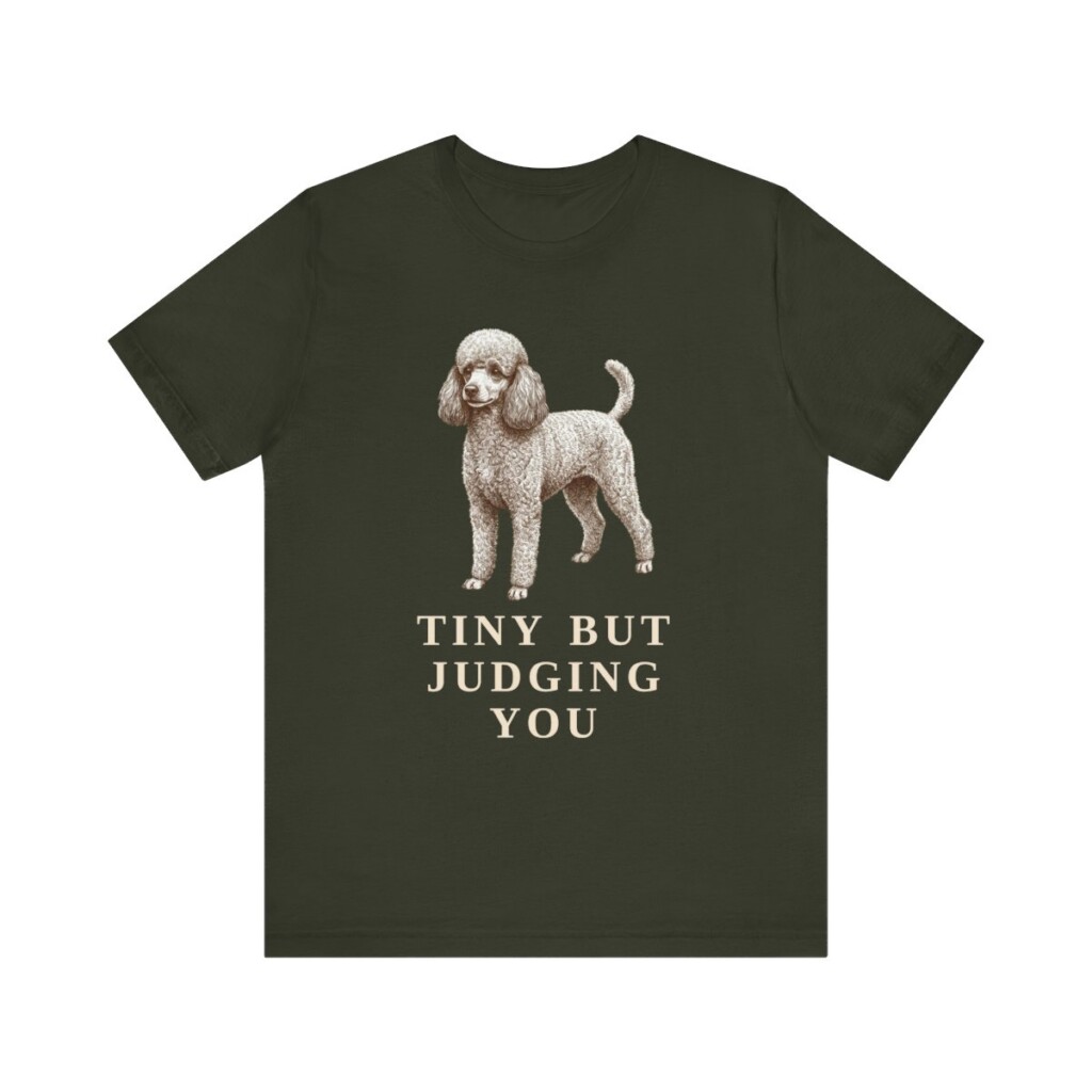 Toy Poodle Humor Shirt, Vintage Dog Sketch Tee, Dog Humor Gift