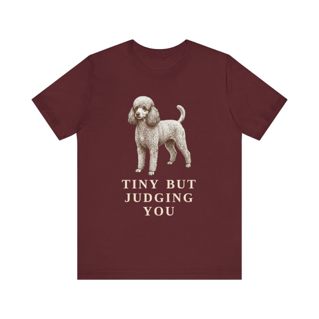 Toy Poodle Humor Shirt, Vintage Dog Sketch Tee, Dog Humor Gift