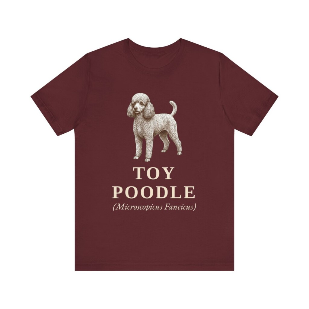 Toy Poodle Latin Shirt, Vintage Dog Sketch Tee, Dog Latin Gift