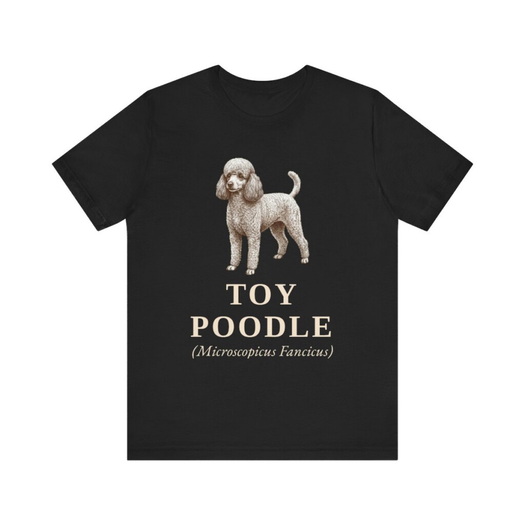 Toy Poodle Latin Shirt, Vintage Dog Sketch Tee, Dog Latin Gift
