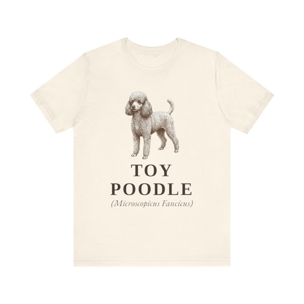 Toy Poodle Latin Shirt, Vintage Dog Sketch Tee, Dog Latin Gift