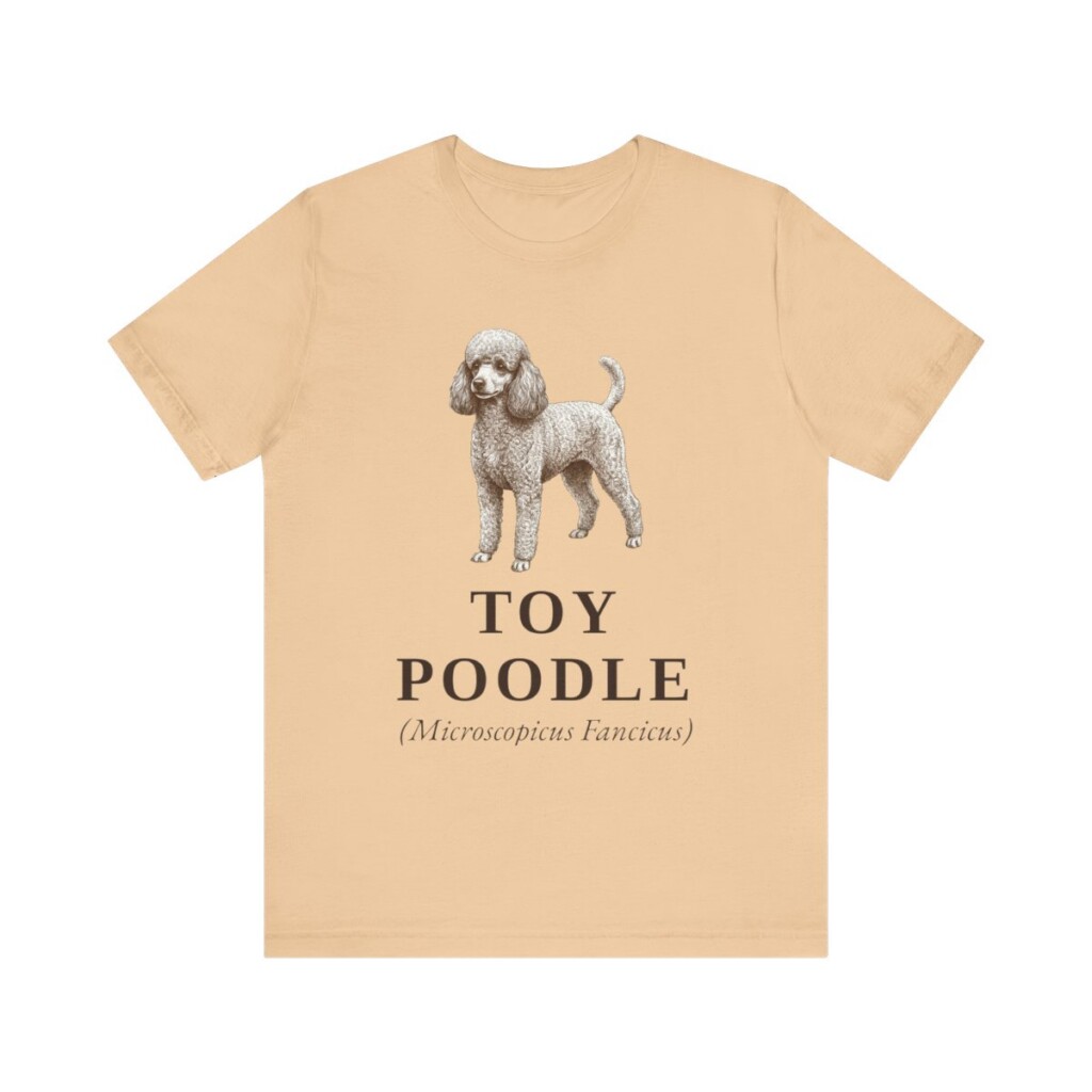 Toy Poodle Latin Shirt, Vintage Dog Sketch Tee, Dog Latin Gift