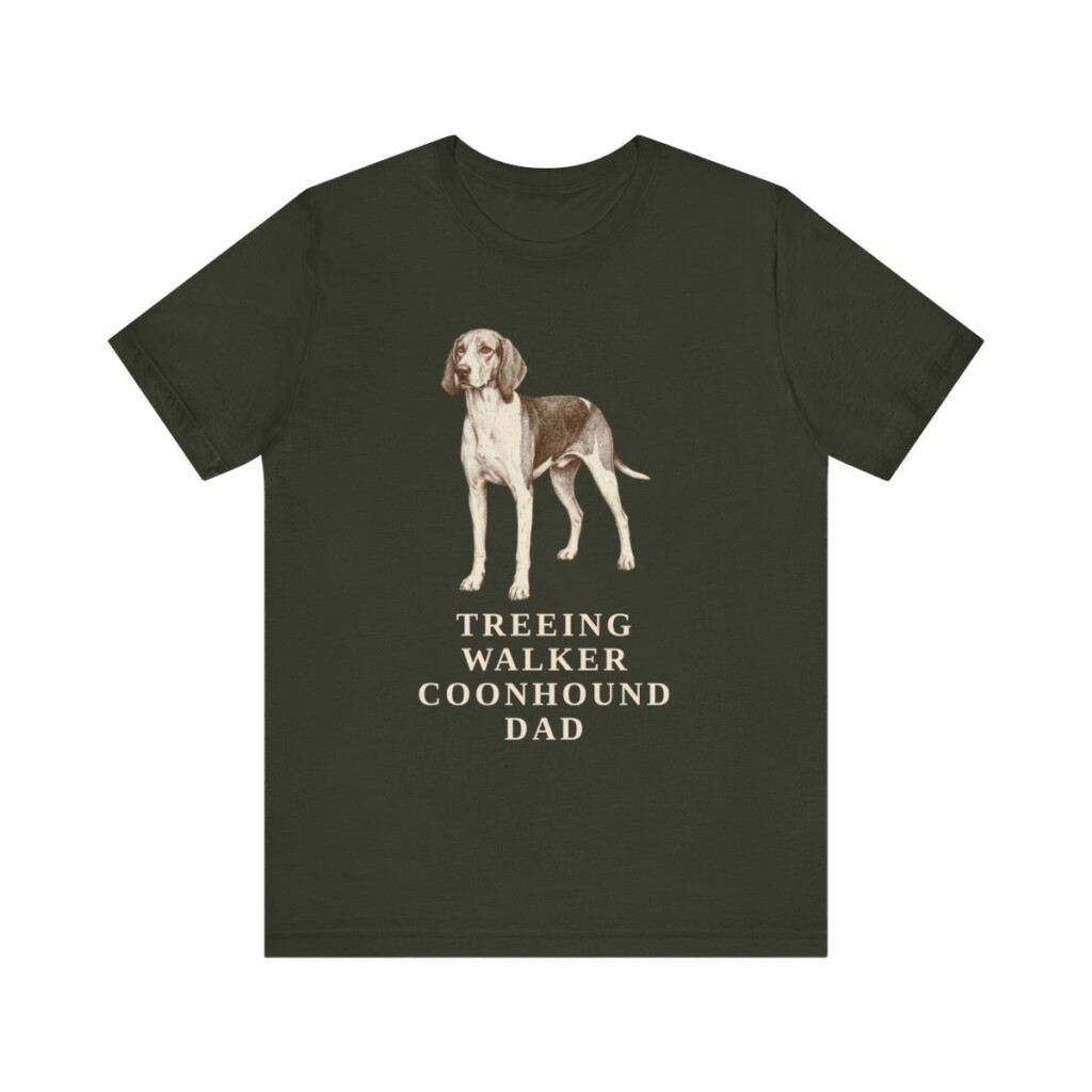 Treeing Walker Coonhound Dad Shirt, Vintage Dog Sketch Tee, Dog Dad Gift
