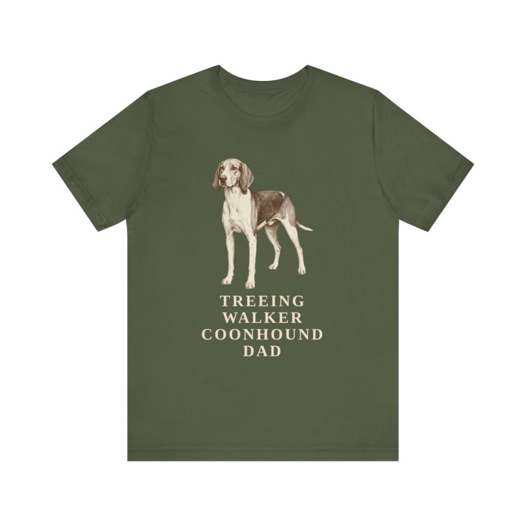 Treeing Walker Coonhound Dad Shirt, Vintage Dog Sketch Tee, Dog Dad Gift