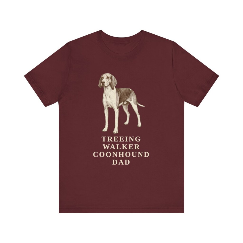 Treeing Walker Coonhound Dad Shirt, Vintage Dog Sketch Tee, Dog Dad Gift