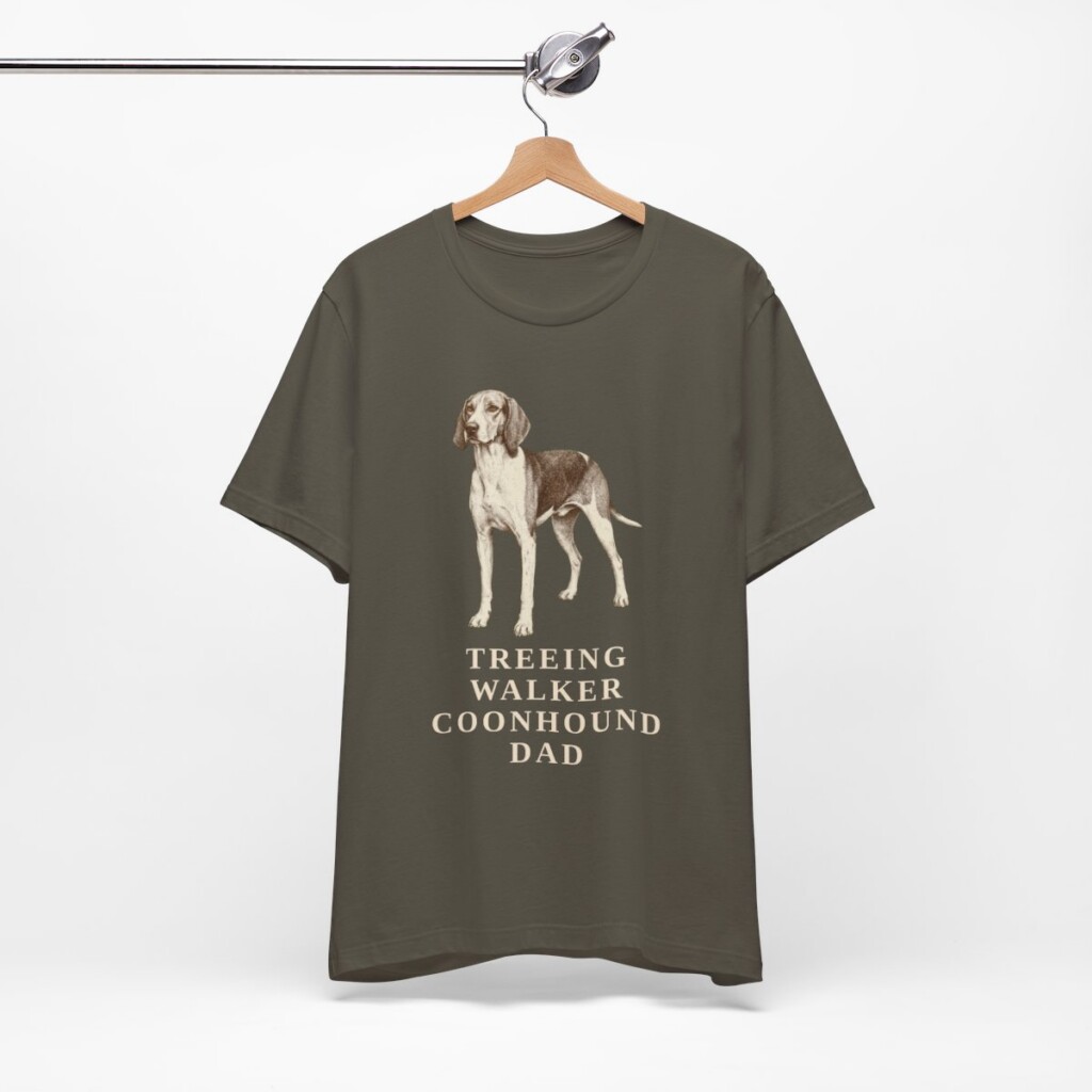 Treeing Walker Coonhound Dad Shirt, Vintage Dog Sketch Tee, Dog Dad Gift