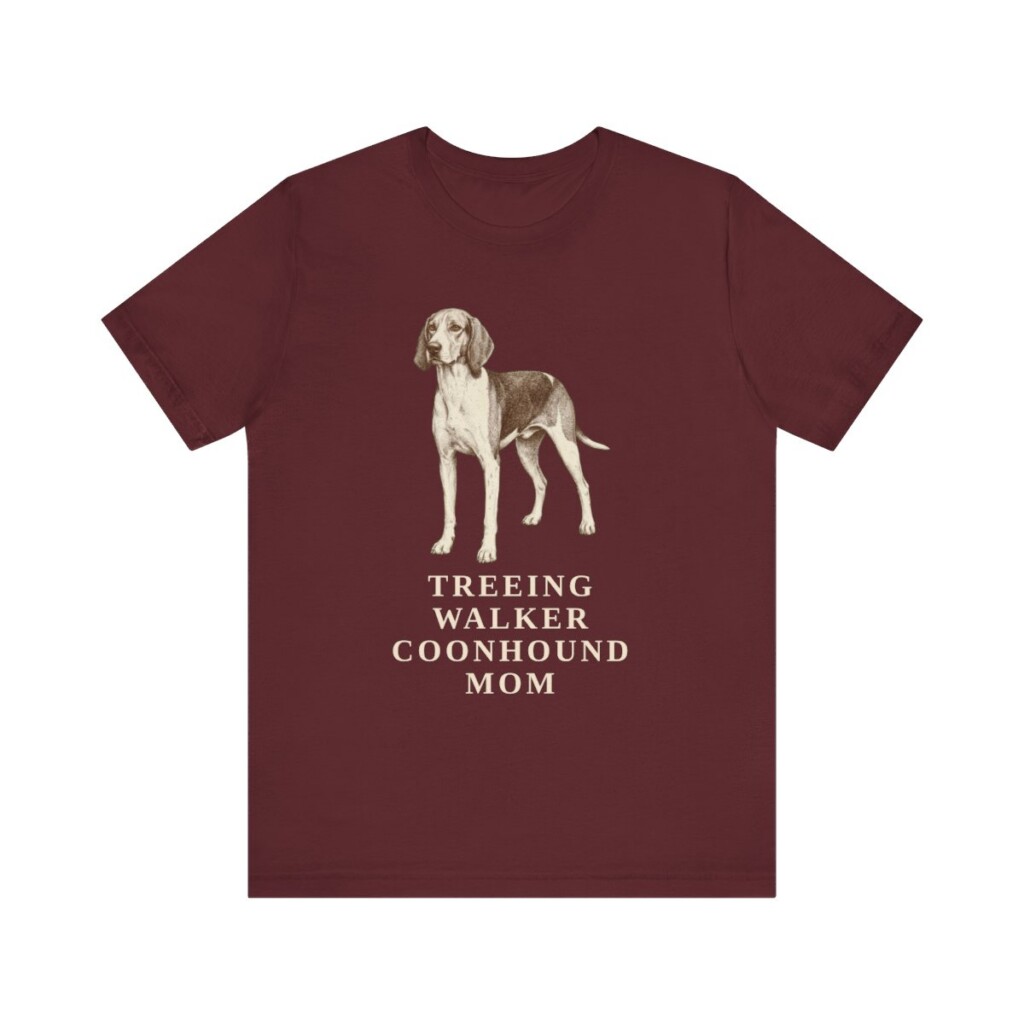 Treeing Walker Coonhound Mom Shirt, Vintage Dog Sketch Tee, Dog Mom Gift