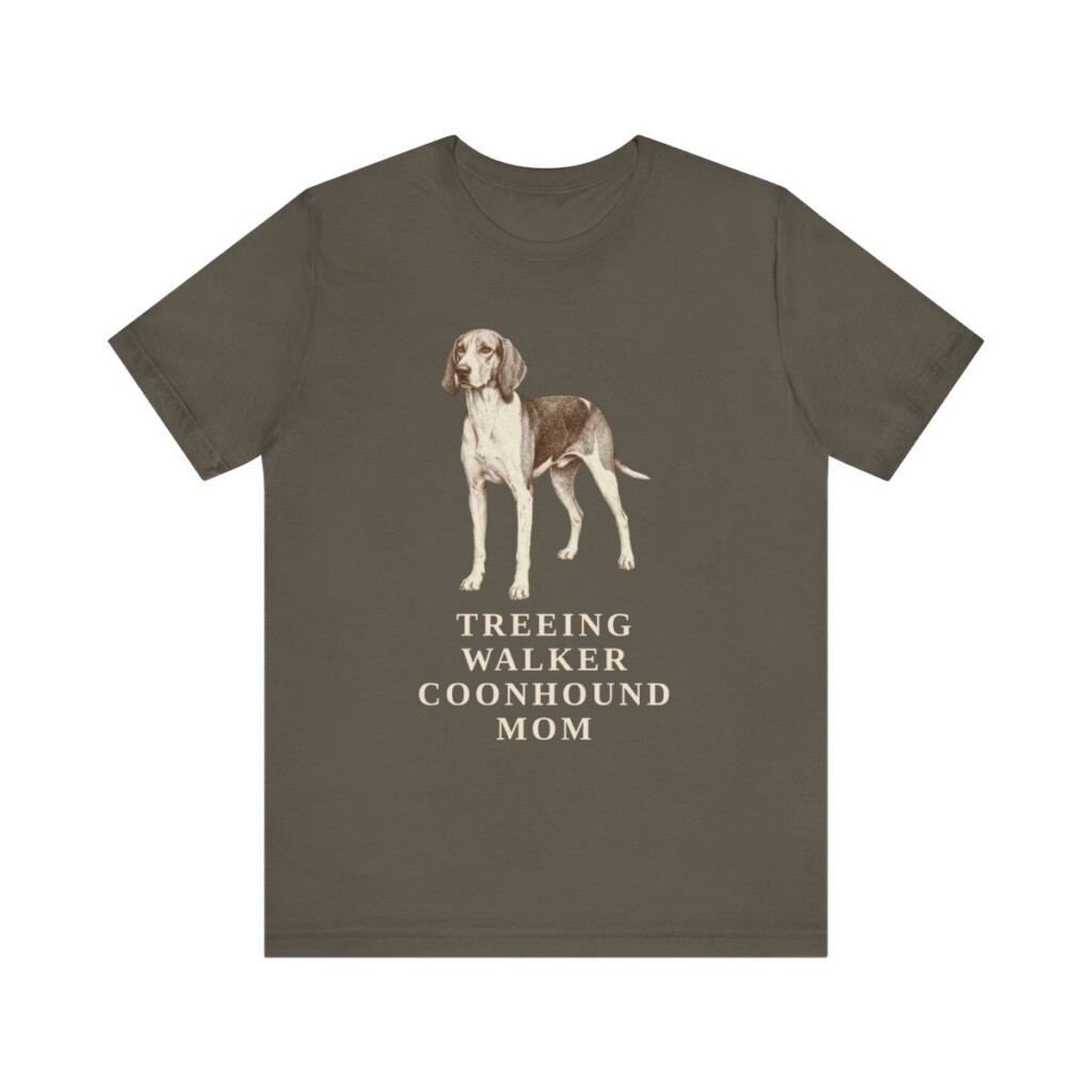 Treeing Walker Coonhound Mom Shirt, Vintage Dog Sketch Tee, Dog Mom Gift