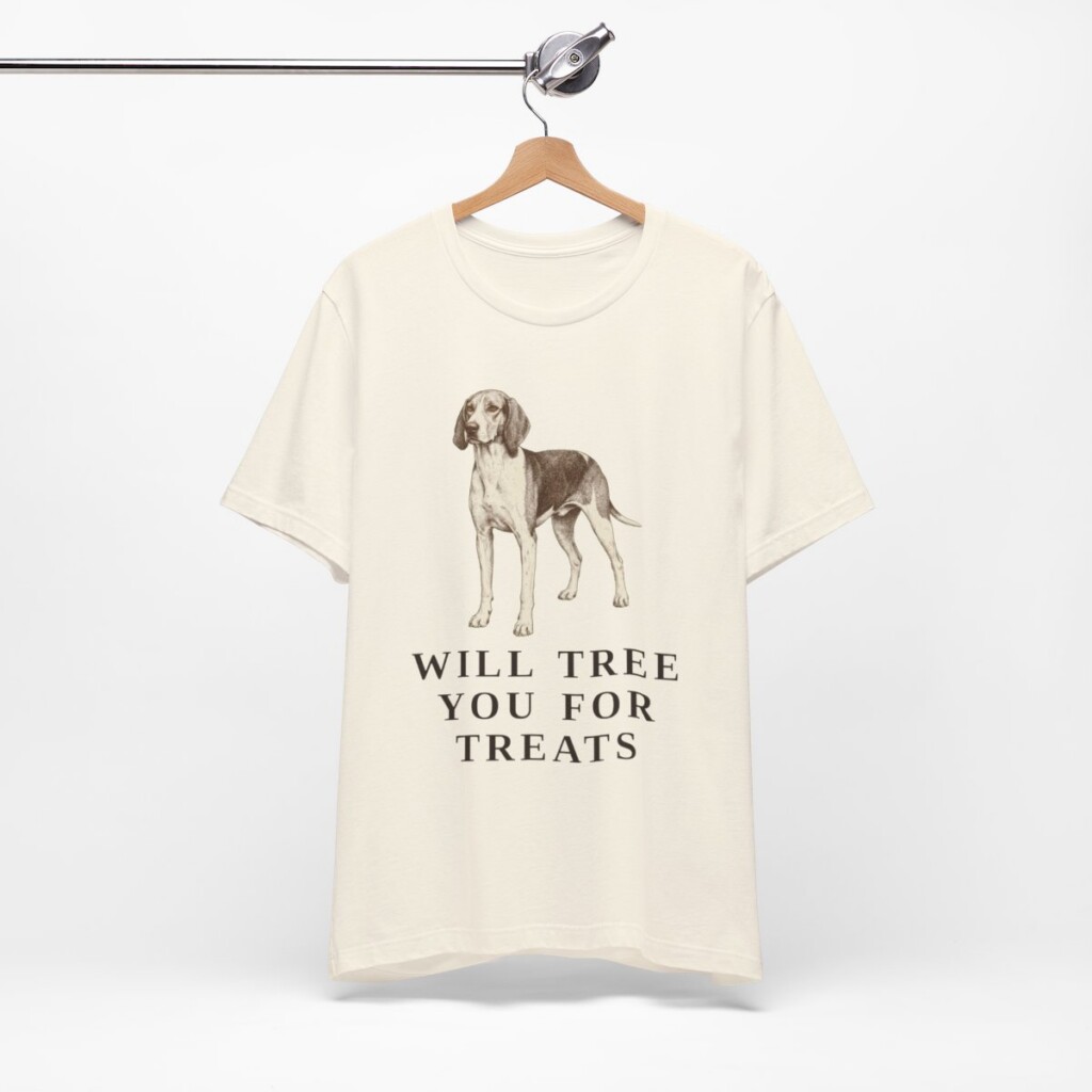 Treeing Walker Coonhound Humor Shirt, Vintage Dog Sketch Tee, Dog Humor Gift