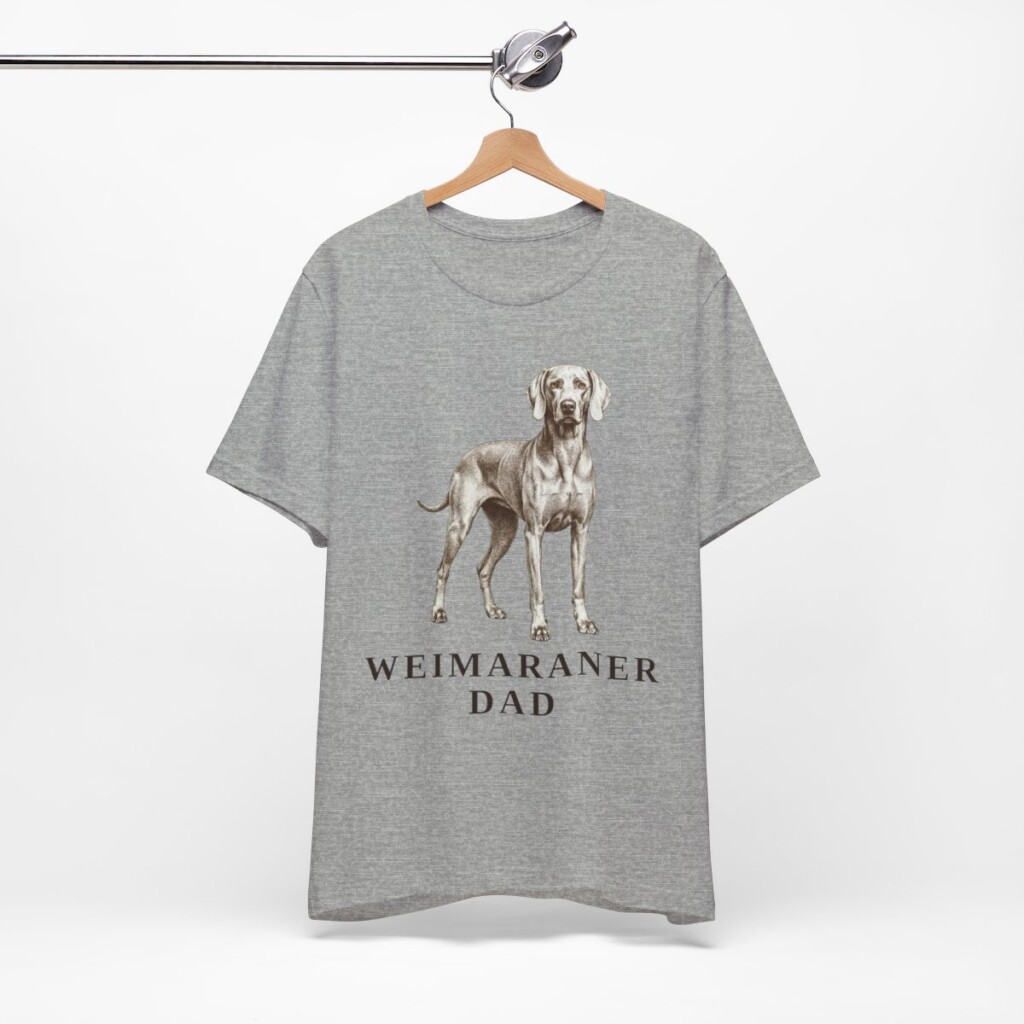 Weimaraner Dad Shirt, Vintage Dog Sketch Tee, Dog Dad Gift