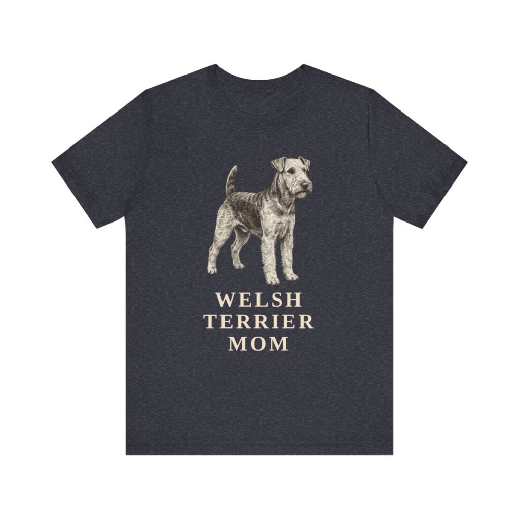 Welsh Terrier Mom Shirt, Vintage Dog Sketch Tee, Dog Mom Gift Welsh Terrier Mom Shirt, Vintage Dog Sketch Tee, Dog Mom Gift