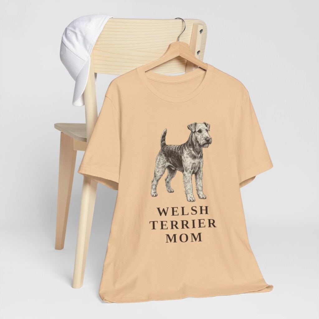 Welsh Terrier Mom Shirt, Vintage Dog Sketch Tee, Dog Mom Gift Welsh Terrier Mom Shirt, Vintage Dog Sketch Tee, Dog Mom Gift