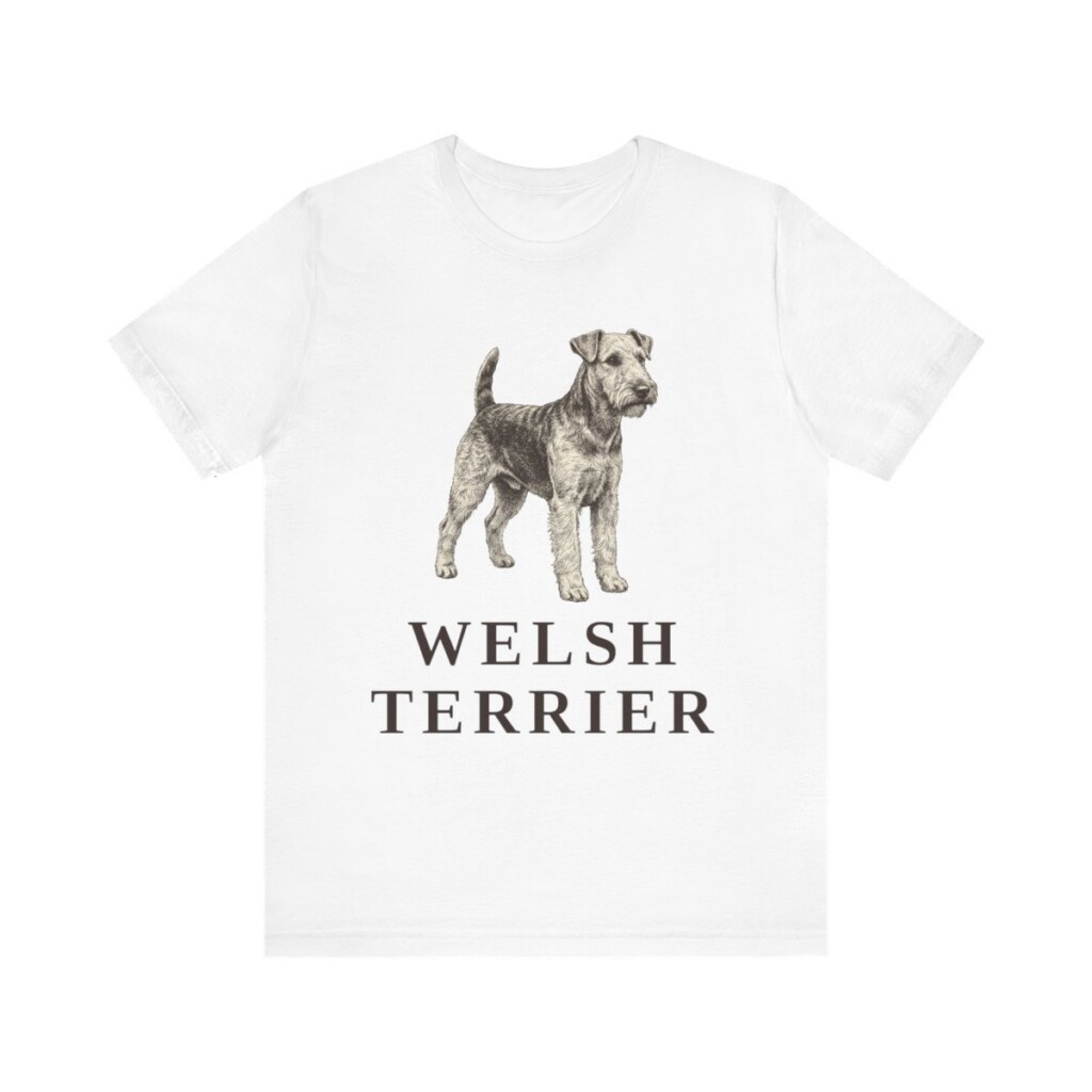 Welsh Terrier Lover Shirt, Vintage Dog Sketch Tee, Dog Lover Gift