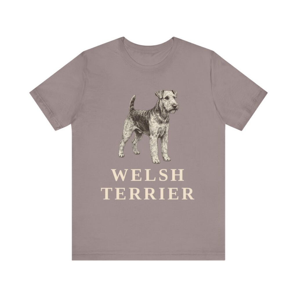 Welsh Terrier Lover Shirt, Vintage Dog Sketch Tee, Dog Lover Gift