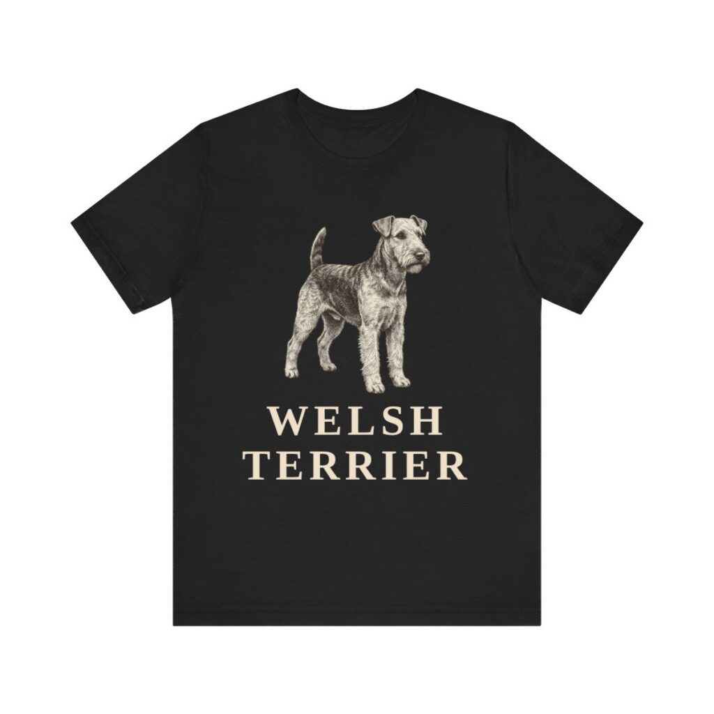 Welsh Terrier Lover Shirt, Vintage Dog Sketch Tee, Dog Lover Gift