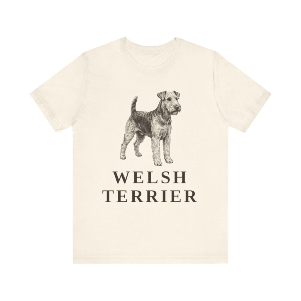 Welsh Terrier Lover Shirt, Vintage Dog Sketch Tee, Dog Lover Gift