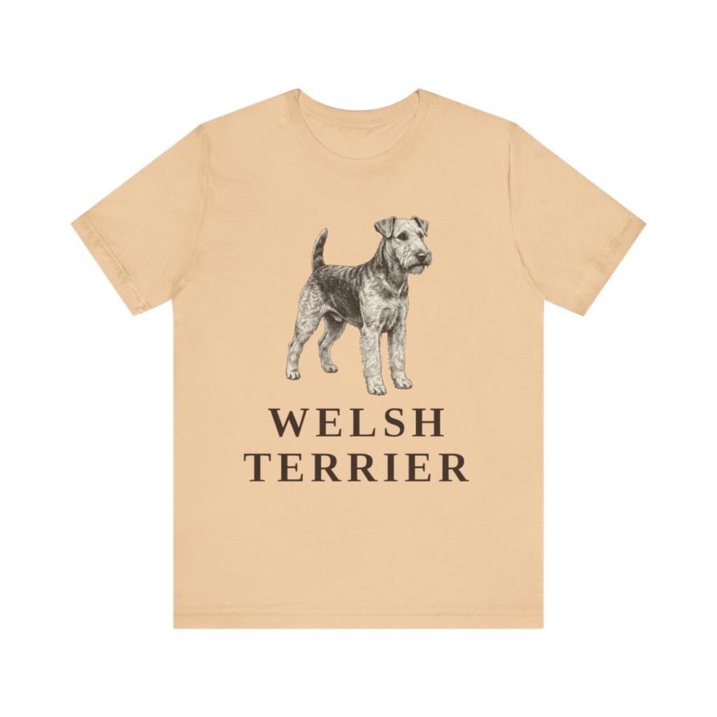 Welsh Terrier Lover Shirt, Vintage Dog Sketch Tee, Dog Lover Gift