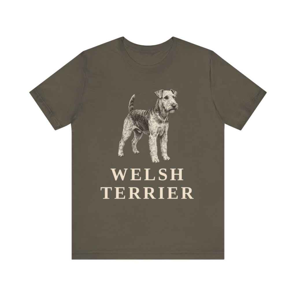 Welsh Terrier Lover Shirt, Vintage Dog Sketch Tee, Dog Lover Gift