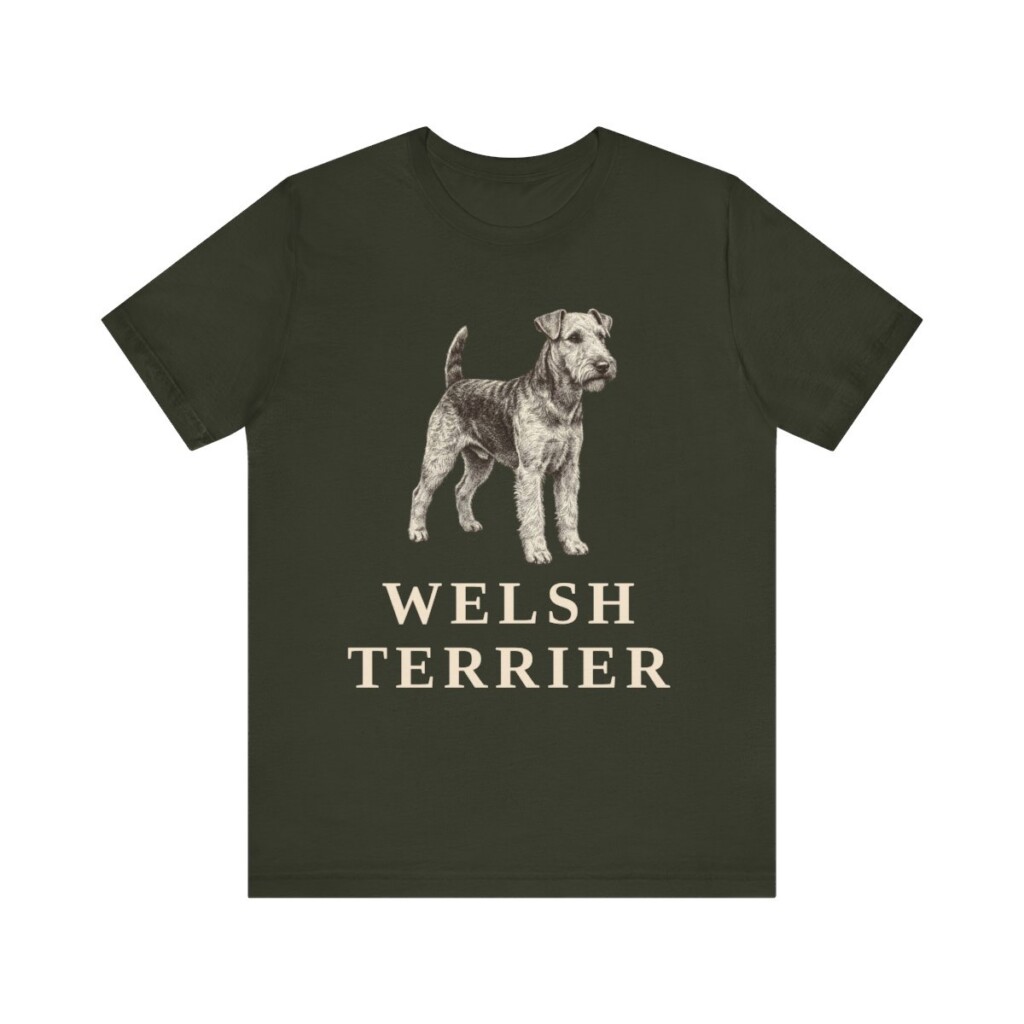 Welsh Terrier Lover Shirt, Vintage Dog Sketch Tee, Dog Lover Gift