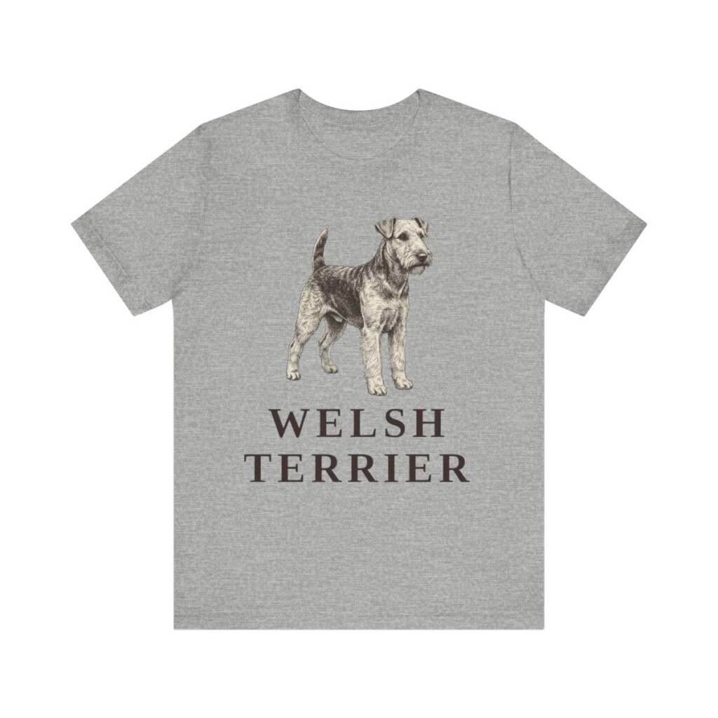 Welsh Terrier Lover Shirt, Vintage Dog Sketch Tee, Dog Lover Gift
