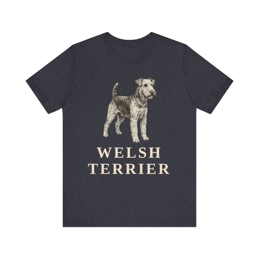 Welsh Terrier Lover Shirt, Vintage Dog Sketch Tee, Dog Lover Gift