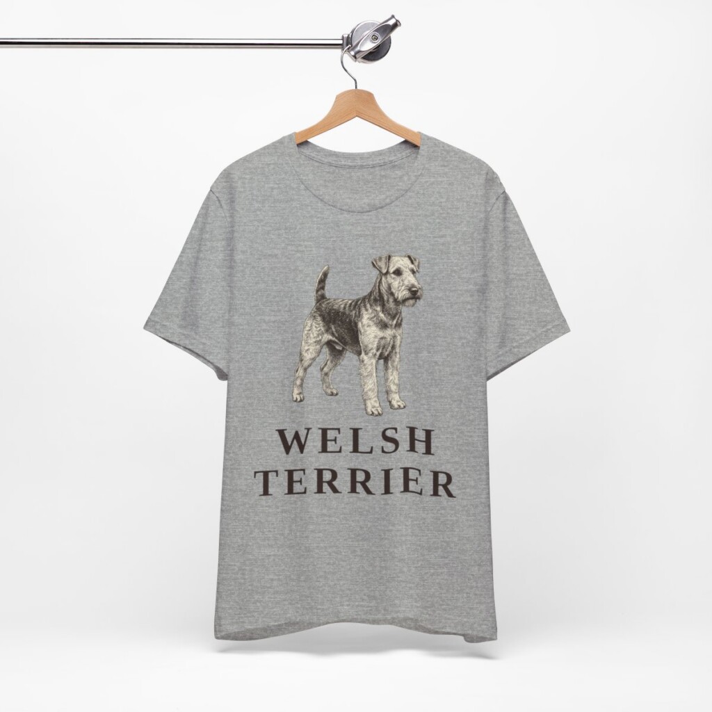 Welsh Terrier Lover Shirt, Vintage Dog Sketch Tee, Dog Lover Gift