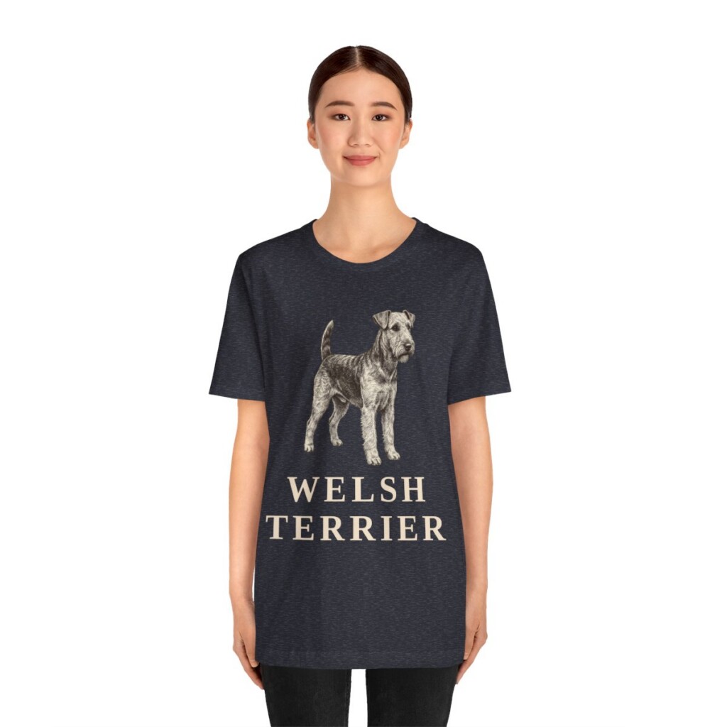 Welsh Terrier Lover Shirt, Vintage Dog Sketch Tee, Dog Lover Gift