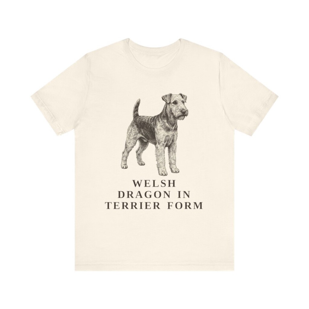Welsh Terrier Humor Shirt, Vintage Dog Sketch Tee, Dog Humor Gift