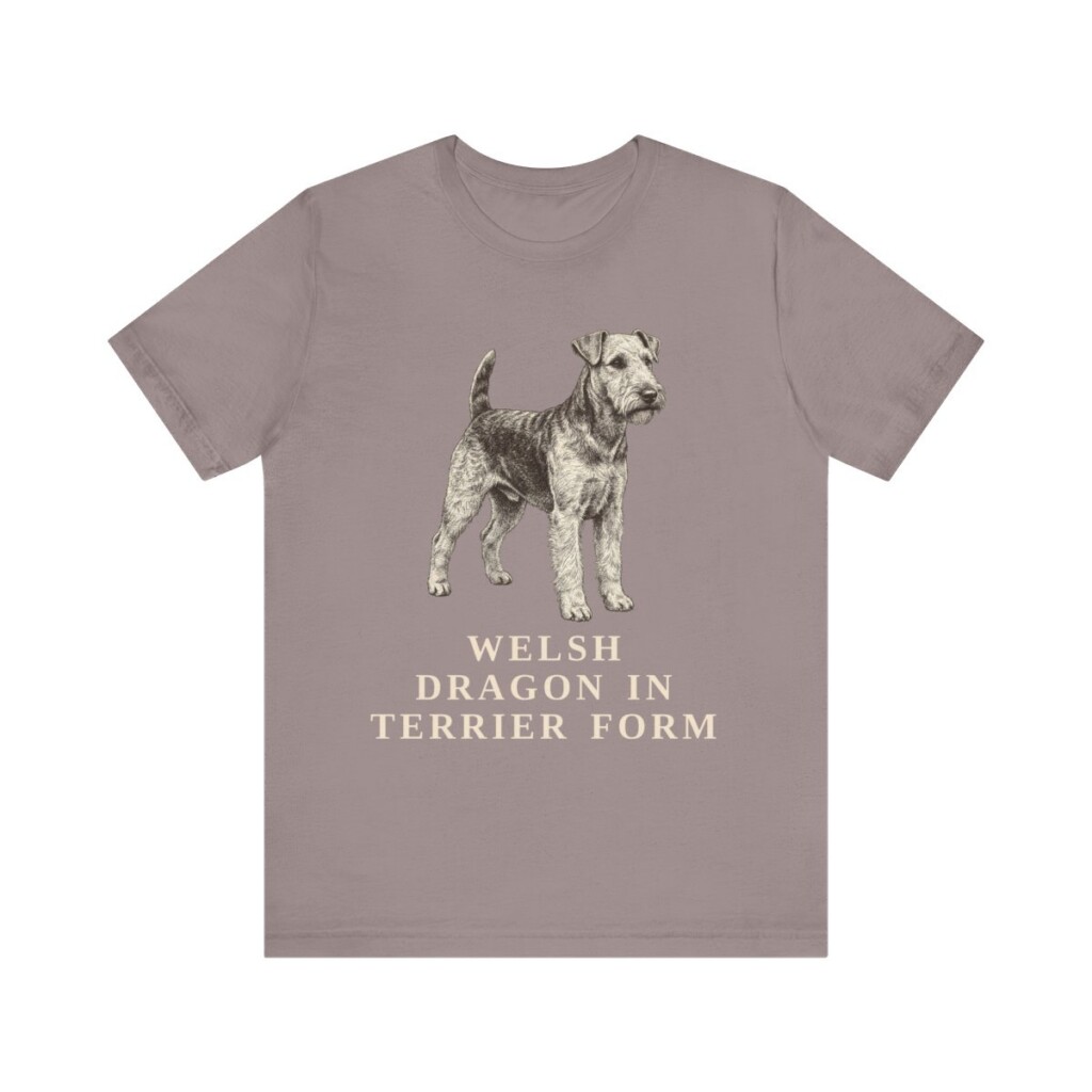 Welsh Terrier Humor Shirt, Vintage Dog Sketch Tee, Dog Humor Gift