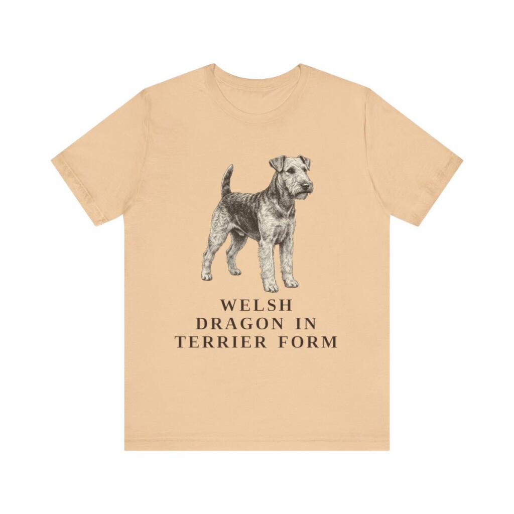 Welsh Terrier Humor Shirt, Vintage Dog Sketch Tee, Dog Humor Gift