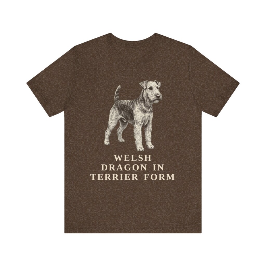 Welsh Terrier Humor Shirt, Vintage Dog Sketch Tee, Dog Humor Gift