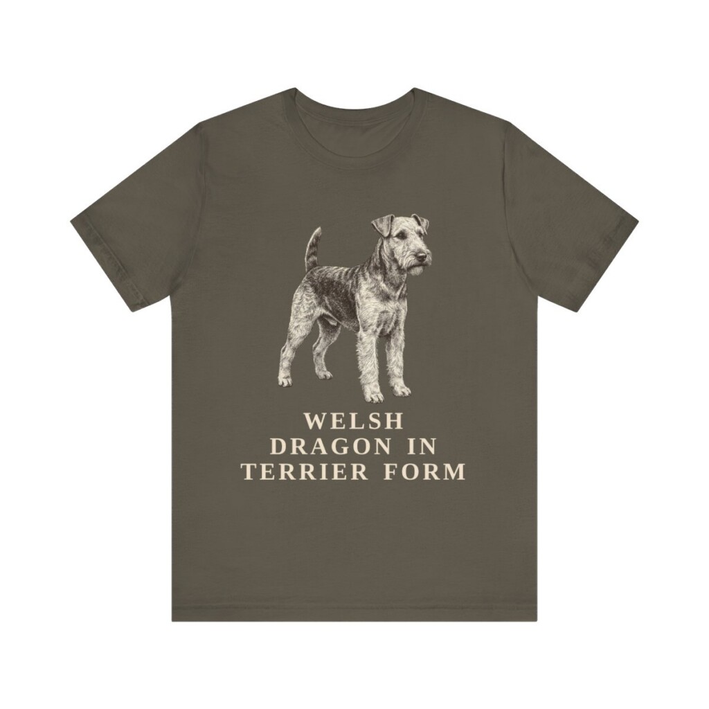 Welsh Terrier Humor Shirt, Vintage Dog Sketch Tee, Dog Humor Gift