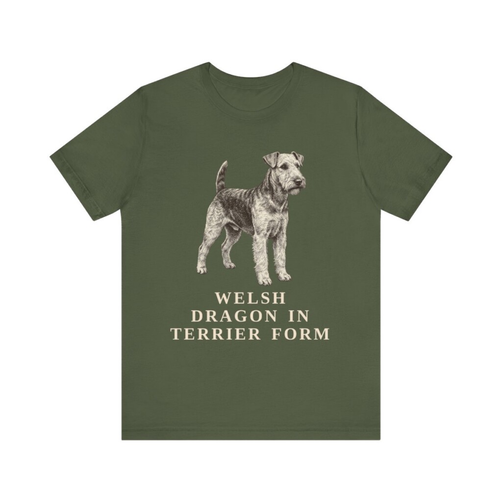 Welsh Terrier Humor Shirt, Vintage Dog Sketch Tee, Dog Humor Gift